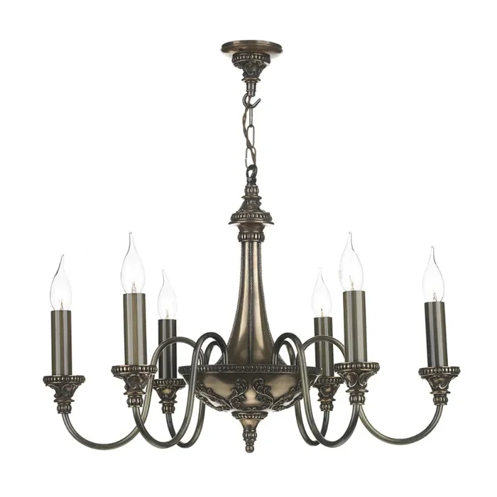 David Hunt Lighting BAI0663 Bailey 6 Light Bronze Ceiling Light • BAI0663 BESPOKE