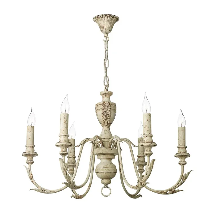 David Hunt Lighting EMI0655 Emile 6 Light Rustic French Pendant Ceiling Light