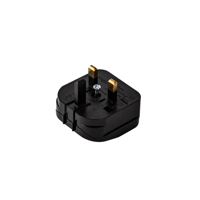 Deco Additions 3A EU-UK Black Flip Model Plug Converter • D0711