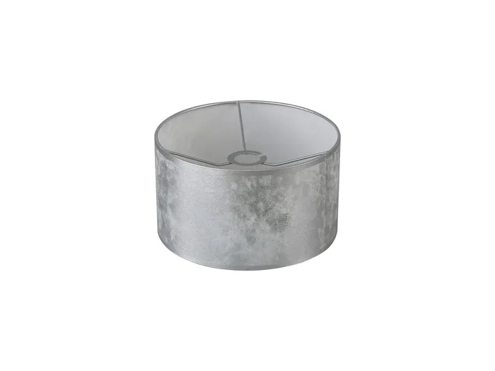 Deco Sigma Round Cylinder, 300 x 170mm Silver Foil With White Lining Shade • D0587