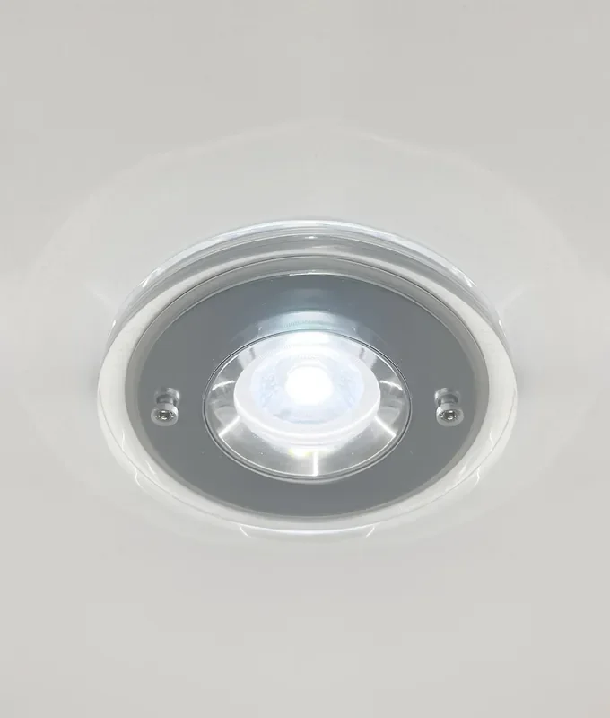 Decorative Sealed Downlight for Bathrooms – IP65 Acrylic and Chrome Downlight