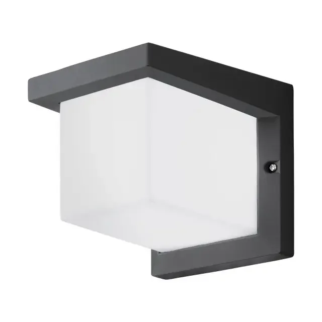 Desella 1 Anthracite with Opal IP54 LED Wall Light