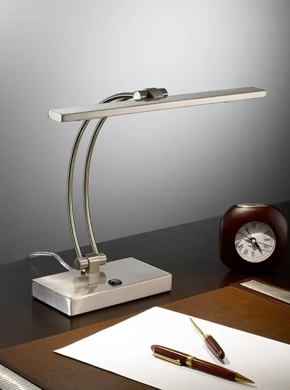 Desk Satin Nickel LED Table Lamp