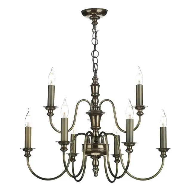 Dickens 9 Light Bronze Pendant Light Fitting Only