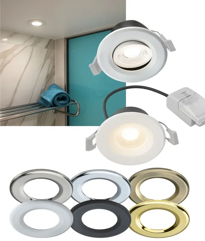 Dimmable IP65 Fire-rated LED Downlight Fixed or Adjustable