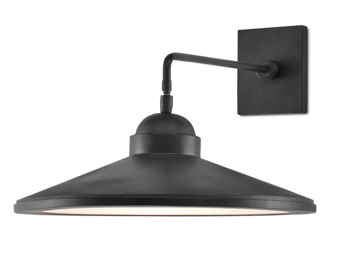 Ditchley Collection One Light Wall Sconce in Black Bronze/White (142|5000-0197)