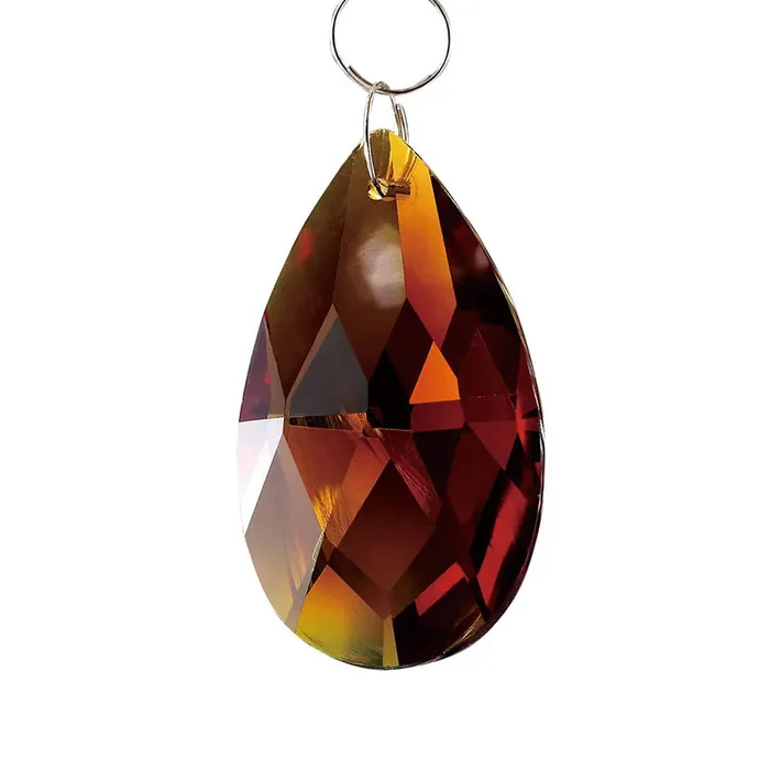 Diyas C20053 Crystal Pendalogue Without Ring Amber 50mm • C20053