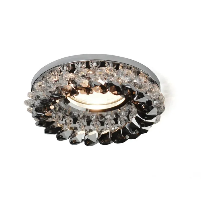 Diyas Crystal Cluster Downlight Round Rim Only Clear/Smoked, IL30800 REQUIRED TO COMPLETE THE ITEM, Cut Out 62mm • IL30805SM
