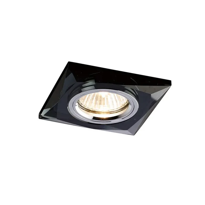 Diyas Crystal Downlight Chamfered Square Rim Only Black, IL30800 REQUIRED TO COMPLETE THE ITEM, Cut Out 62mm • IL30812BL