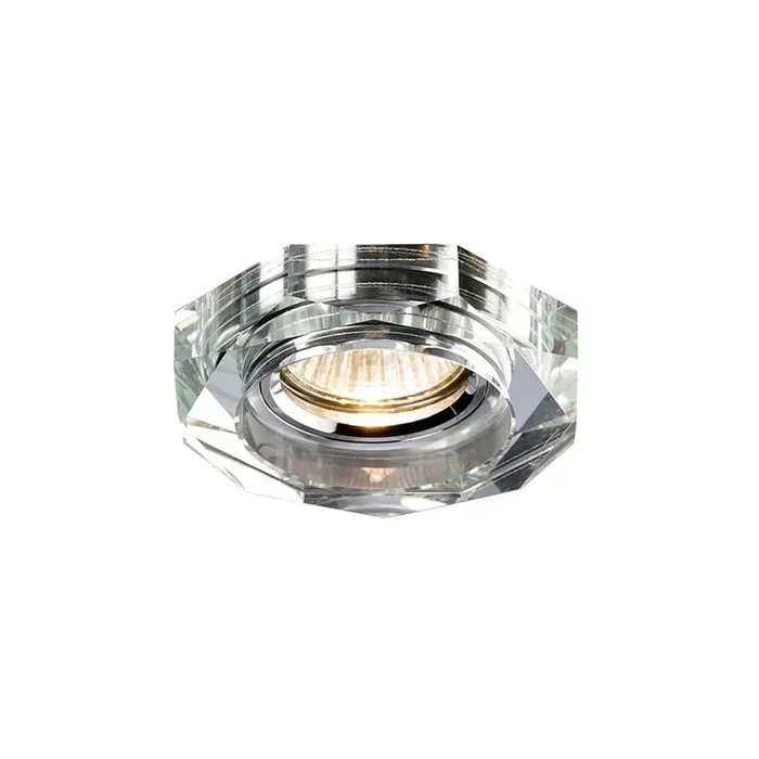 Diyas Crystal Downlight Deep Octagonal Rim Only Clear, IL30800 REQUIRED TO COMPLETE THE ITEM, Cut Out 62mm • IL30823CH