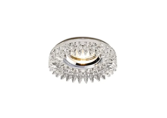 Diyas Crystal Downlight Round With Square Crystals Perimeter Rim Only Clear, IL30800 REQUIRED TO COMPLETE THE ITEM, Cut Out 62mm • IL30833CH