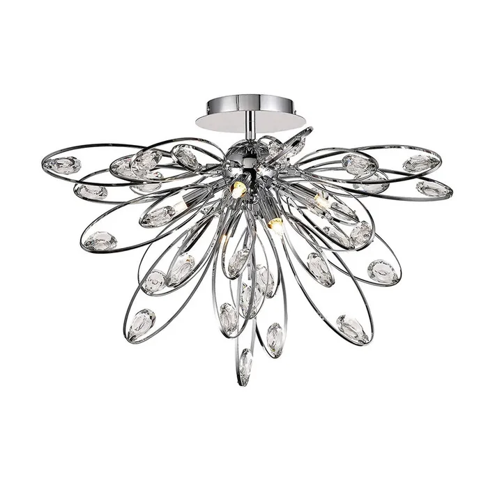 Diyas Harlow Ceiling 6 Light G9 Polished Chrome/Crystal • IL31645