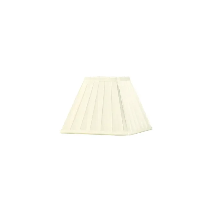 Diyas Leela Square Pleated Fabric Shade Ivory 100/200mm x 156mm • ILS20226
