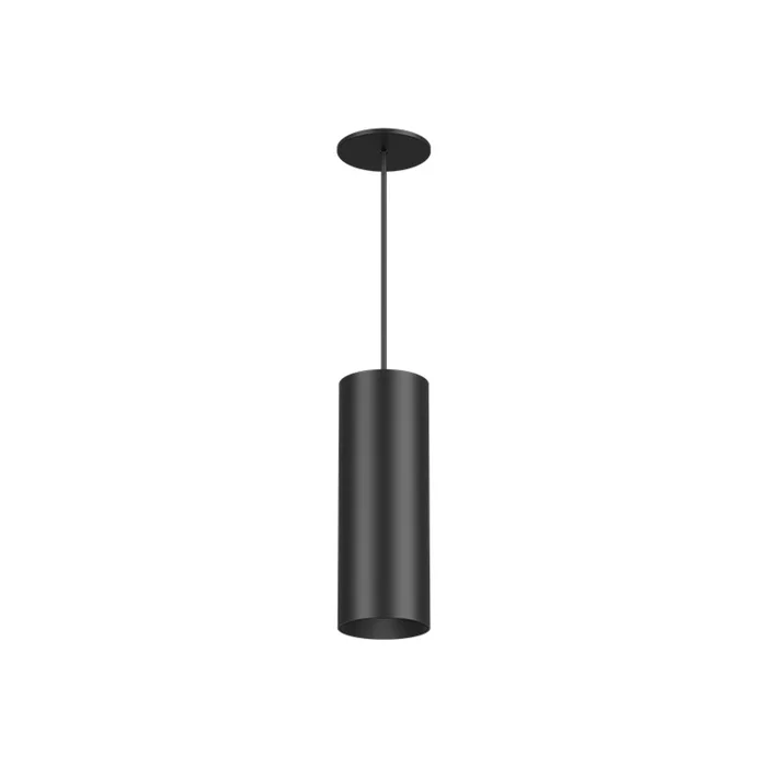 DMF Lighting DC4-T2-S-L-D-15-GA-0-00-00-40-BK-T-00-R 4″ Large LED Cylinder Pendant Mount, 24″ Stem, 1500 Lumens, TRIAC/ELV Dimming, 4000K, Black