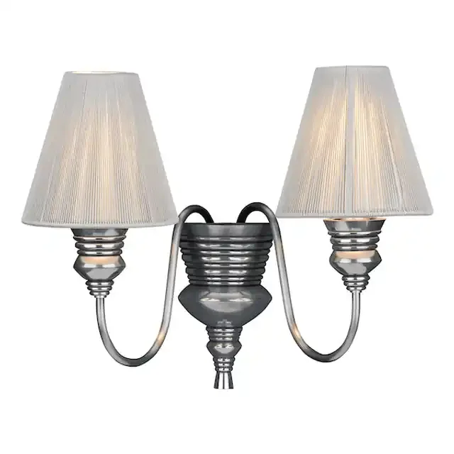 Doreen 2 Light Pewter with String Shades Wall Bracket