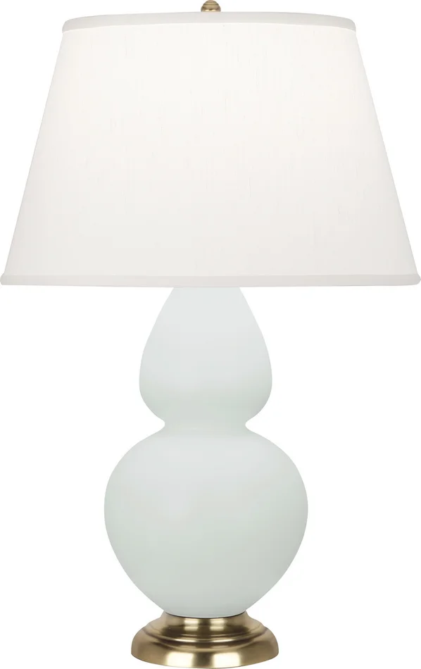 Double Gourd One Light Table Lamp in Matte Celadon Glazed Ceramic w/Antique Brass (165|MCL55)