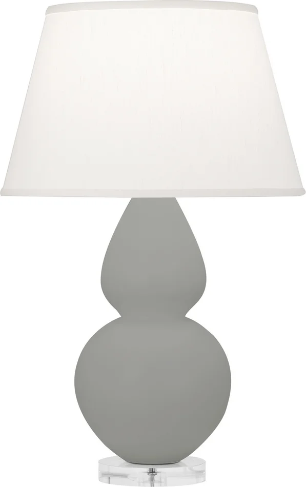 Double Gourd One Light Table Lamp in Matte Smokey Taupe Glazed Ceramic w/Lucite (165|MST62)