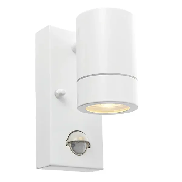 Down Security 1 light wall light with PIR – White (1419PAL75442)