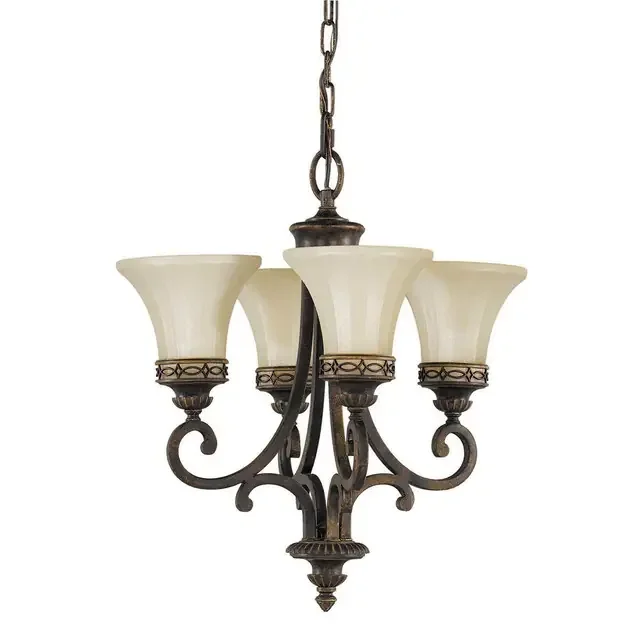 Drawing Room 4 Light Walnut Chandelier