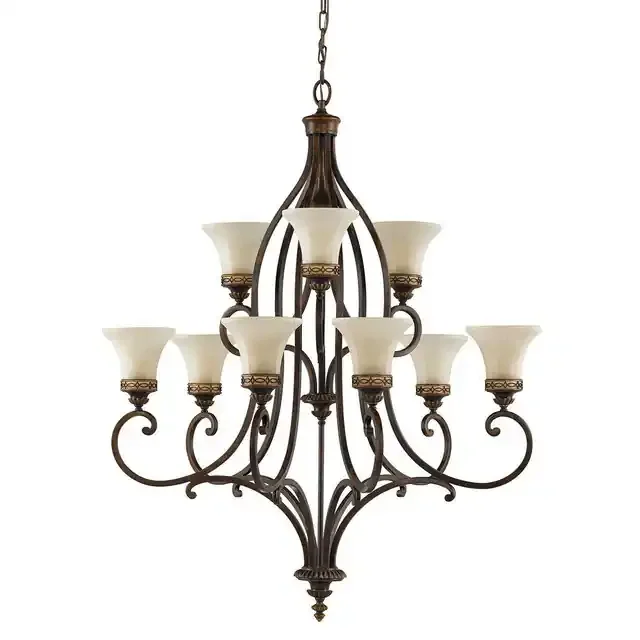 Drawing Room 9 Light Walnut Chandelier