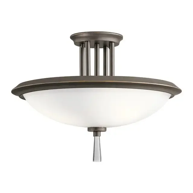 Dreyfus 3 Light Olde Bronze Semi Flush Ceiling Light