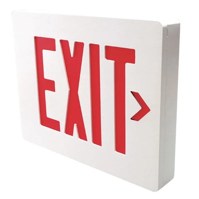 Dual-Lite SEDGB Cast Aluminum Exit Sign, AC Only, Double Face, Black with Green Letters
