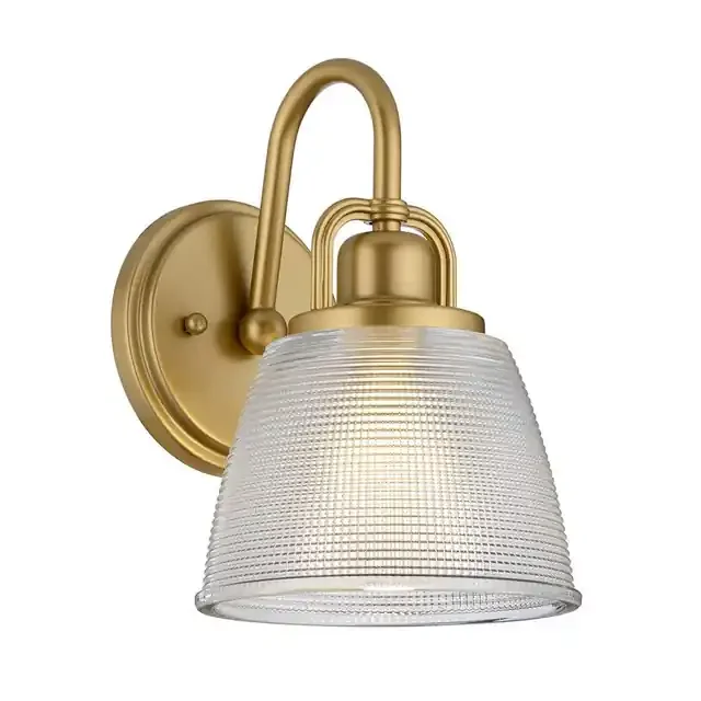 Dublin Painted Natural Brass IP44 Bathroom Wall Light