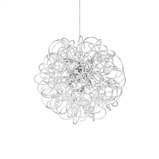 Dust SP8 8 Light Silver with String Ball Pendant Light