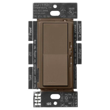 DVSCFSQ-LF-EP Lutron Diva 3-SPEED Fan Control And Light Switch, SINGLE-POLE/3-WAY