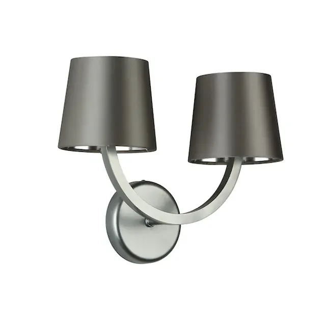 EARL 2 Light Satin Chrome Wall Light