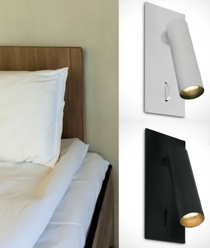 Easy Installation Recessed Bedside Reading Light with Customisable Bezels