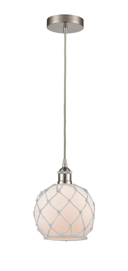 Edison LED Mini Pendant in Brushed Satin Nickel (405|616-1P-SN-G121-8RW-LED)
