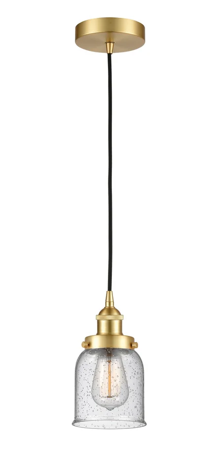 Edison LED Mini Pendant in Satin Gold (405|616-1PH-SG-G54-LED)