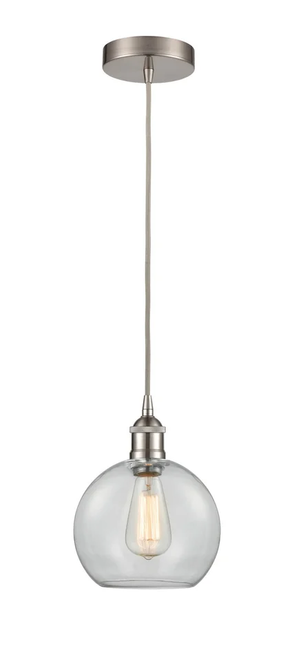 Edison One Light Mini Pendant in Brushed Satin Nickel (405|616-1P-SN-G122-8)