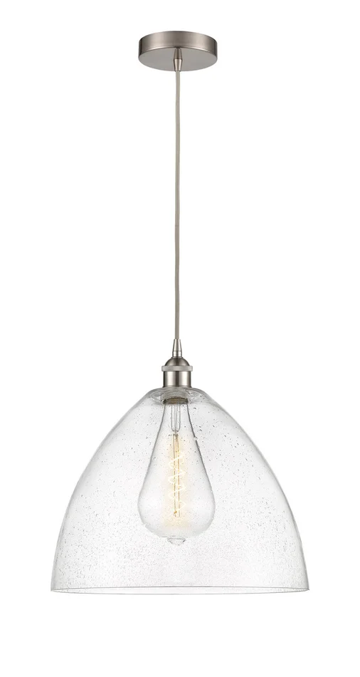 Edison One Light Pendant in Brushed Satin Nickel (405|616-1P-SN-GBD-164)