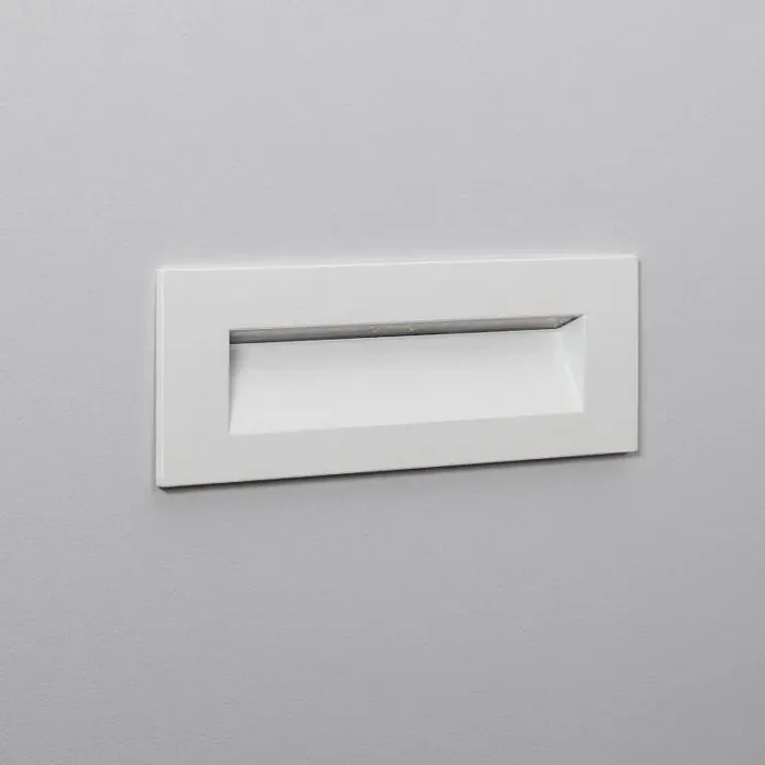 Edit 6W Groult Outdoor Recessed Warm White LED Wall Light – White – Online Lighting