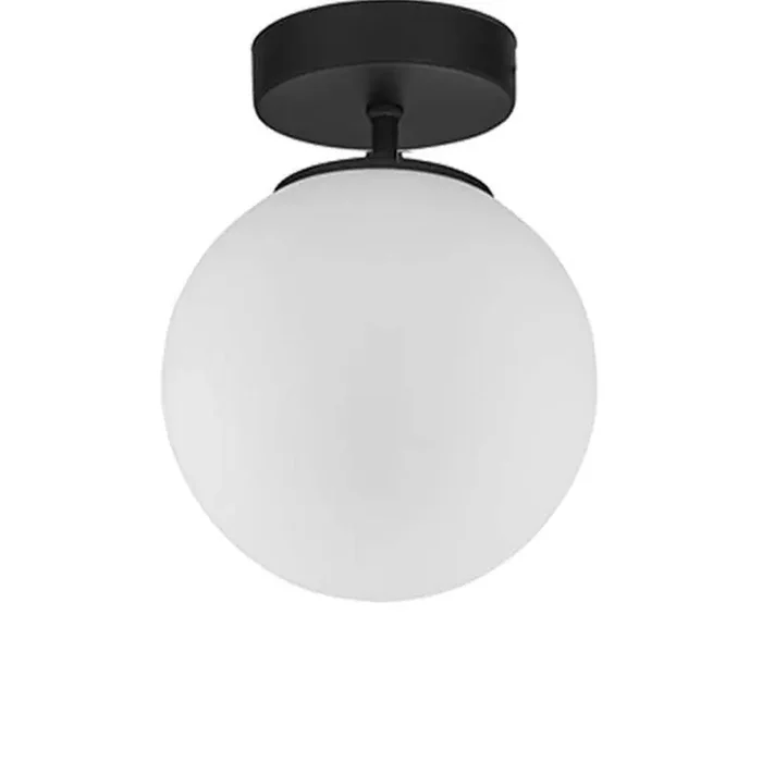 Edit Perry Flush Ceiling Light – Black & White – Online Lighting