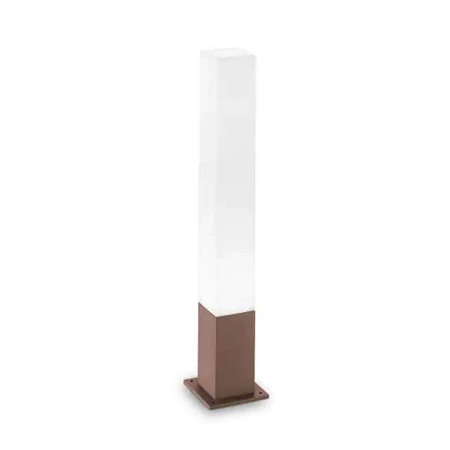Edo PT1 Coffee with White Square Diffuser IP44 Bollard