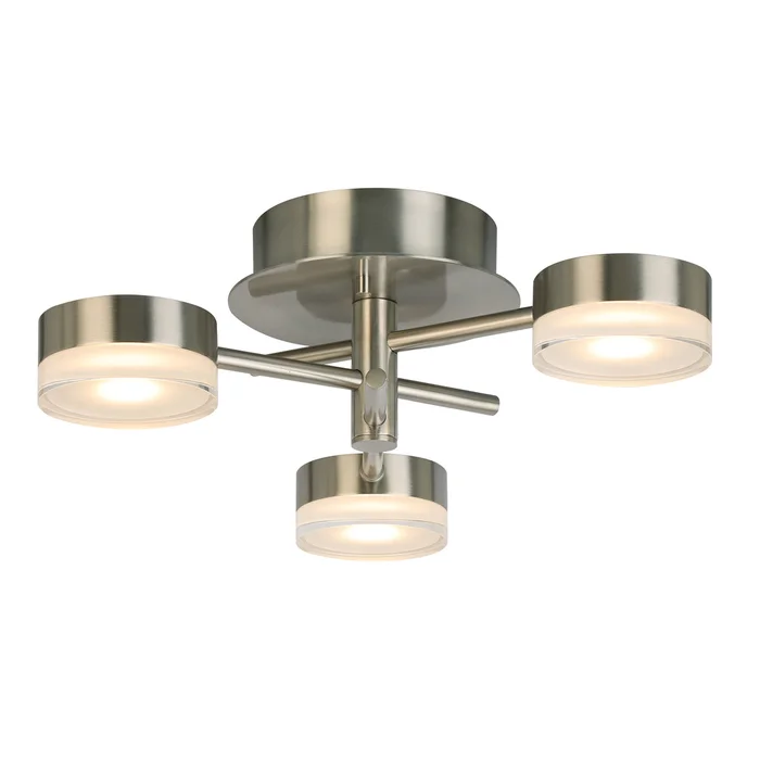 EGLO 203971A Transton 3x18W Integrated LED Ceiling Light w/ Brushed Nickel Finish