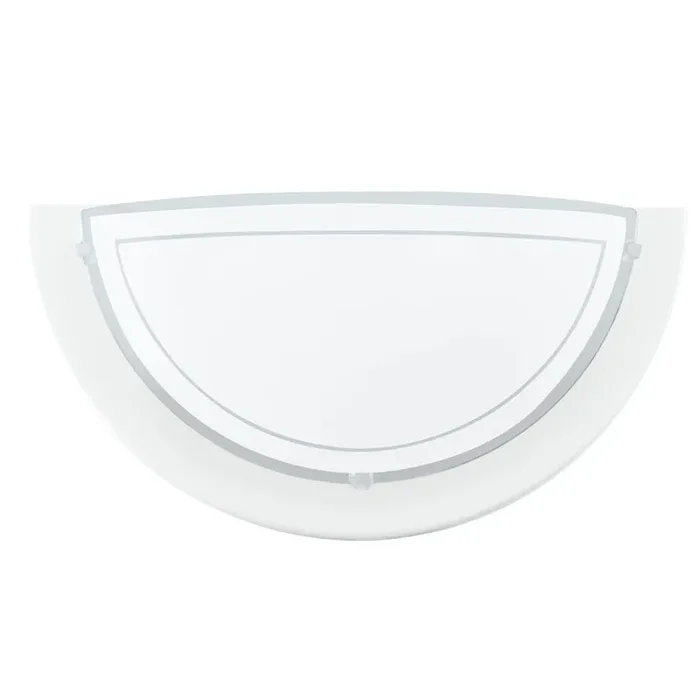 Eglo 83154 Planet 1 White & Satinated Glass Half Wall Light