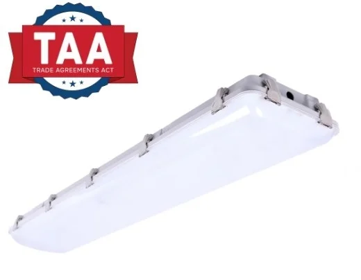 EiKO 15432 – VPHB2-PS200-8FCCT-HDIM-TAA – Vapor Proof High Bay – 200/175/150W – 3-CCT 35/40/50K – 120-347V – 4 Lamp 4FT T5/T8/4 Lamp 4FT T5 HO/Up To 400W HID – White