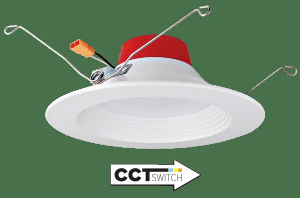 Elco 10W 120V 5″/6″ LED Shallow Baffle Inserts with 5-CCT Switch