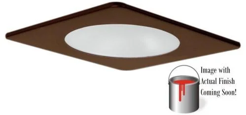 Elco EL2412 4 Low Voltage Square Adjustable Shower Trim with Frosted Lens – White