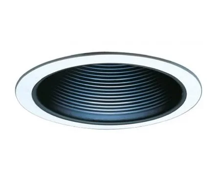 ELCO ELM30BB – 6″ Metal Step Baffle Trim – 75W Max. PAR30/R30 – Black/Black