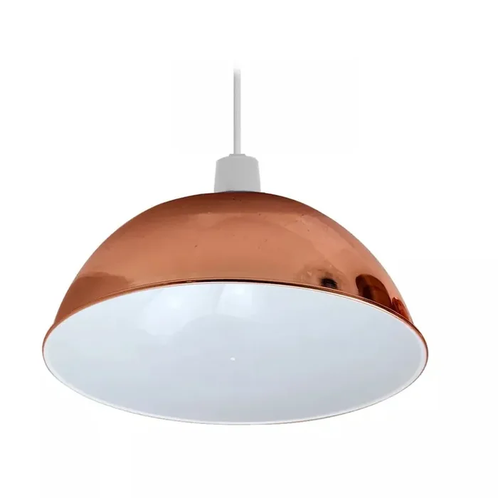 Electro Plating Modern Retro Easy Fit Dome Shape Lampshade Metal E27 Light Shade for Wall Lamp and Table Lamp