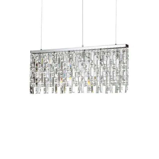 Elisir SP6 6 Light Chrome with Clear Crystal Pendant Light