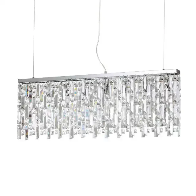 Elisir SP8 8 Light Chrome with Clear Crystal Pendant Light