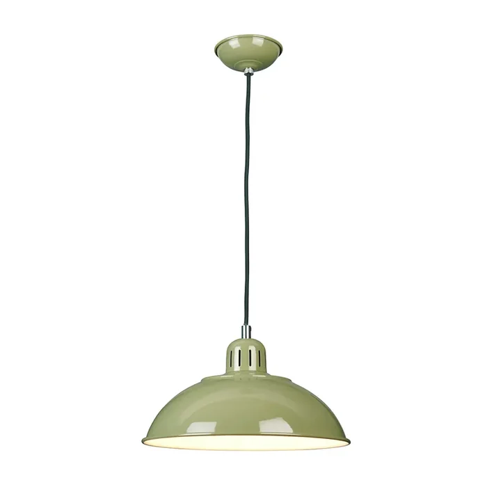 Elstead Lighting FRANKLIN-P-GRN Franklin Single Light Green Pendant Ceiling Light