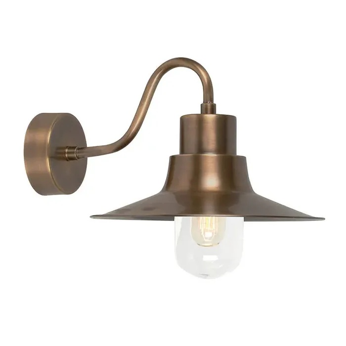 Elstead Sheldon Outdoor Wall Light – Aged Brass – Online Lighting