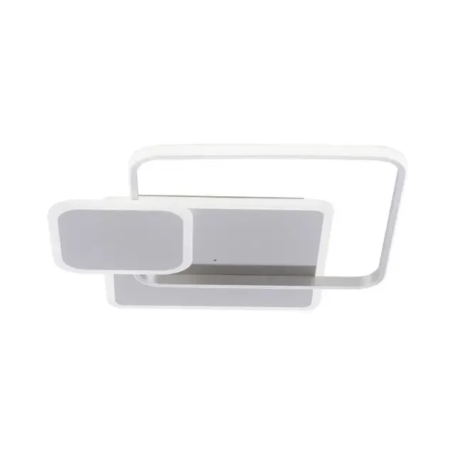 EMILIO 3 Light Satin Chrome Triple Square Dimmable Ceiling Light